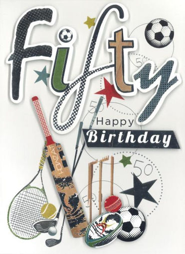 Picture of FIFTY HAPPY BIRTHDAY CARD